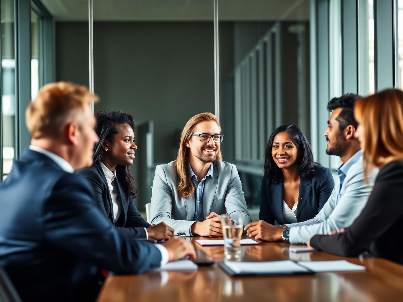 OneHR leadership team meeting in a modern boardroom